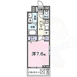 アルバーダ 1階1Kの間取り