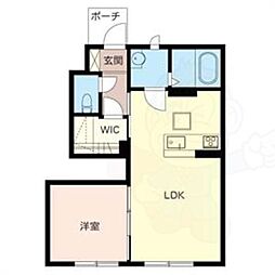 ＰｉｎｅＲｏｏｔｓ良福寺A 1階1LDKの間取り