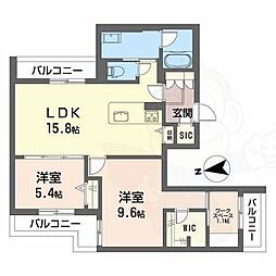 Ｄｒａｇｏ2 3階2LDKの間取り