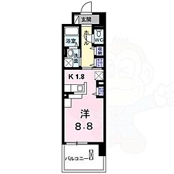 JR桜井線 高田駅 徒歩7分の賃貸マンション 1階ワンルームの間取り