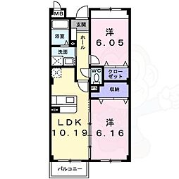 間取図画像 2LDK