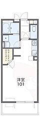 レオネクストエムティ逢坂2 102 1階1Kの間取り