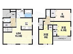 橿原市常磐町新築戸建 1階2SLDKの間取り