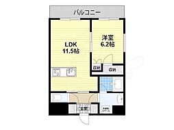 近鉄大阪線 大和八木駅 徒歩8分の賃貸マンション 4階1LDKの間取り