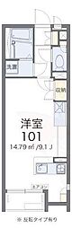 レオネクストノーム 1階ワンルームの間取り