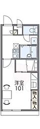 レオパレスヴィラージュC 1Kの間取図画像