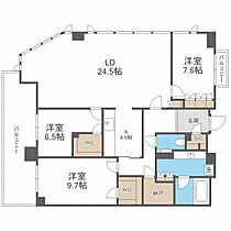 グランドメゾン大阪上本町 1901 ｜ 大阪府大阪市天王寺区上汐3丁目8-6（賃貸マンション3LDK・19階・123.09㎡） その2