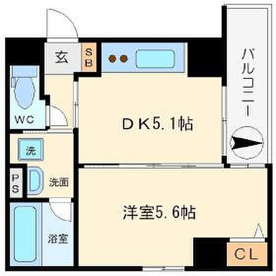 ALIVIO新町 203｜大阪府大阪市西区新町1丁目(賃貸マンション1DK・6階・30.13㎡)の写真 その2