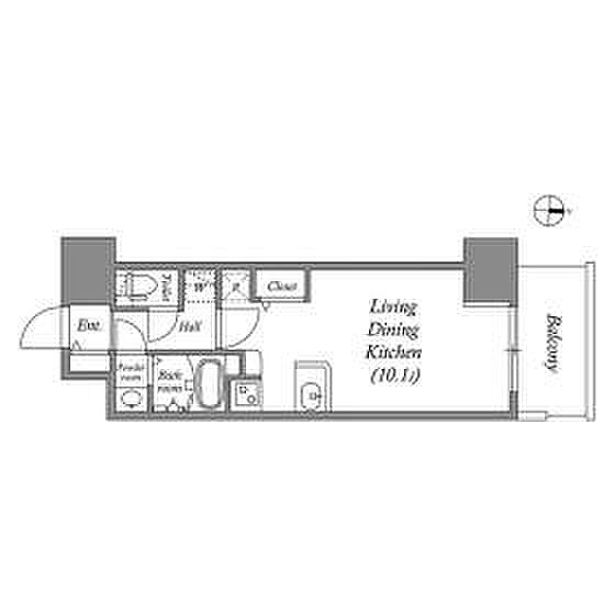 MELDIA CREST TAPP NAMBA-WEST 1409｜大阪府大阪市浪速区浪速東1丁目(賃貸マンション1R・14階・26.67㎡)の写真 その2