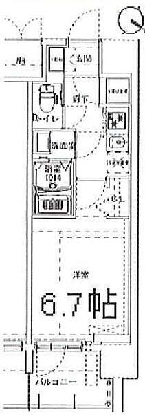 レジュールアッシュ中之島SOUTH 1004｜大阪府大阪市西区江戸堀1丁目(賃貸マンション1K・10階・23.64㎡)の写真 その2