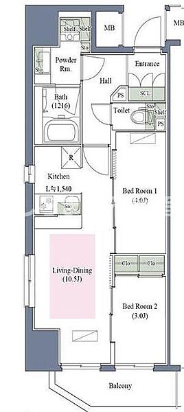 アーバネックス西本町 508｜大阪府大阪市西区西本町2丁目(賃貸マンション2LDK・5階・43.67㎡)の写真 その2