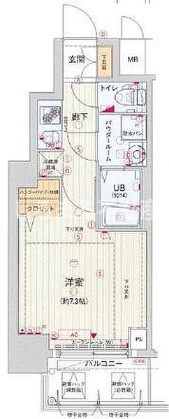 サムティ本町橋IIメディアス 715｜大阪府大阪市中央区本町橋(賃貸マンション1K・7階・24.07㎡)の写真 その2