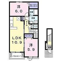 Ａ．Ｔ．Ｇａｒｄｅｎ 202 ｜ 群馬県館林市当郷町2071（賃貸アパート2LDK・2階・57.21㎡） その2