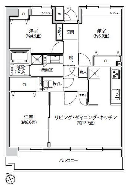 間取りを拡大表示