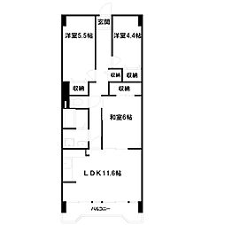 東加古川ハイタウンC棟 3LDKの間取図画像
