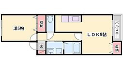 エステート一色 1LDKの間取図画像