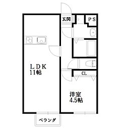 ミヤビ 1LDKの間取図画像
