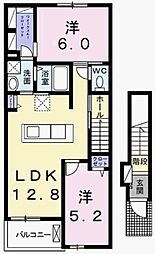 エクセルデュオ1 2LDKの間取図画像