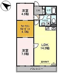 サンコミュニティ 2LDKの間取図画像