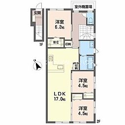 メゾンドソラIII 2LDKの間取図画像