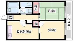 ハイツファミーユ 2DKの間取図画像