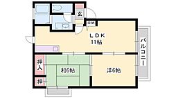 エス・ケー・ハラダ 2LDKの間取図画像