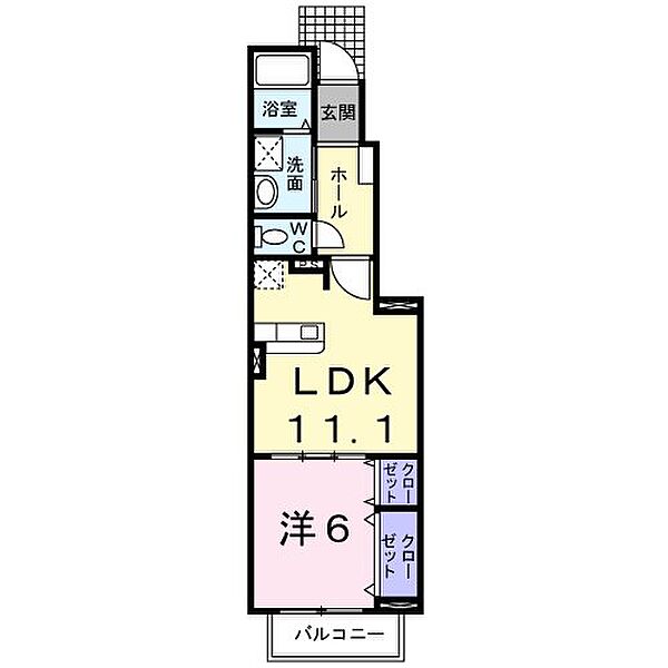 オリーブ・ガーデン ｜兵庫県加古川市加古川町平野(賃貸アパート1LDK・1階・42.25㎡)の写真 その2