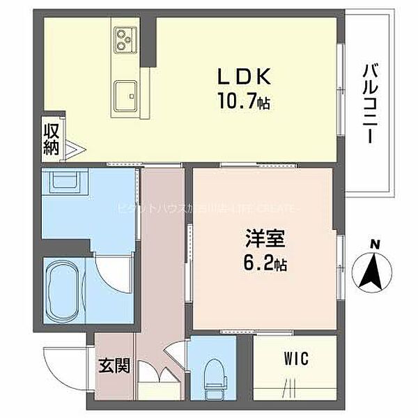 ヴィアソーレ　Y ｜兵庫県小野市中町(賃貸マンション1LDK・1階・45.61㎡)の写真 その2