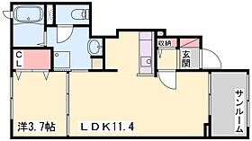 サンフローラ  ｜ 兵庫県高砂市曽根町2835-3（賃貸アパート1LDK・1階・41.22㎡） その2