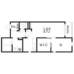 Well−being　東加古川 1階1LDKの間取り