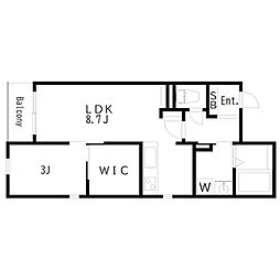 Well−being　東加古川 3階1LDKの間取り
