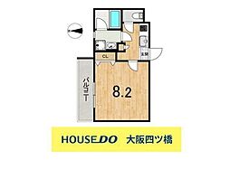 ワールドアイ京都梅小路 1Kの間取り