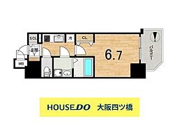 ファーストフィオーレ大阪城イースト 1Kの間取り