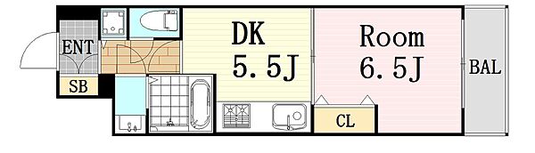 大阪府大阪市北区本庄東1丁目(賃貸マンション1DK・11階・30.15㎡)の写真 その2