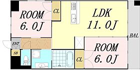 第20関根マンション  ｜ 大阪府吹田市江の木町（賃貸マンション2LDK・7階・50.28㎡） その2