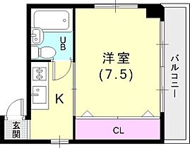 パークハイツ川本 202 ｜ 兵庫県神戸市兵庫区水木通6丁目1-5（賃貸マンション1K・2階・26.00㎡） その2