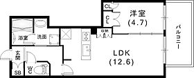 ワコーレシティ神戸元町 511 ｜ 兵庫県神戸市中央区下山手通8丁目16-3（賃貸マンション1LDK・5階・44.56㎡） その2