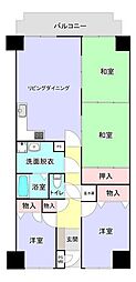 徳山河東マンション 4LDKの間取図画像