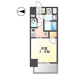 JR東海道本線 尾頭橋駅 徒歩7分の賃貸マンション 9階1Kの間取り