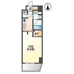 名古屋市営名城線 瑞穂運動場東駅 徒歩11分の賃貸マンション 9階1Kの間取り