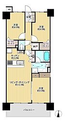 パレステージ本厚木 3LDKの間取図画像