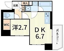 ステージグランデ亀有アジールコート 1Kの間取図画像