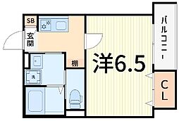 SoH terrace(ソー テラス) 1Kの間取図画像