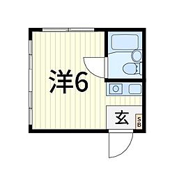 レジデンスカープ青戸 ワンルームの間取図画像