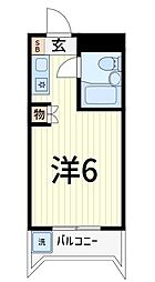 プラーズ金町 ワンルームの間取図画像