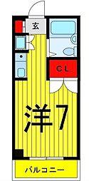 ホワイトシティ ワンルームの間取図画像