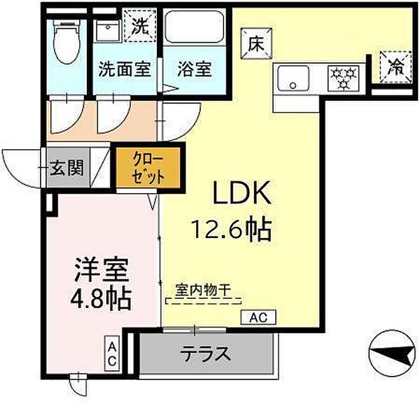 グラナーデ西亀有 101｜東京都葛飾区西亀有3丁目(賃貸アパート1LDK・1階・40.13㎡)の写真 その5