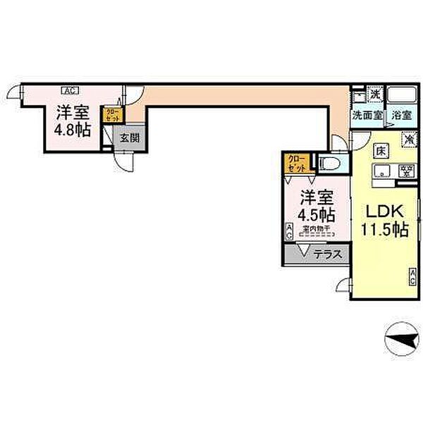 グラナーデ西亀有 302｜東京都葛飾区西亀有3丁目(賃貸アパート2LDK・3階・55.73㎡)の写真 その6