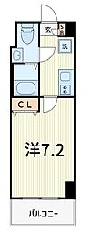 アルファコート青砥 1Kの間取図画像