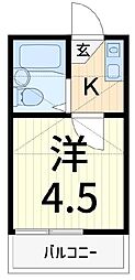 b'CASA金町re-born ワンルームの間取図画像
